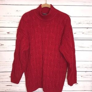 🎄Vintage oversized chunky cable knit sweater